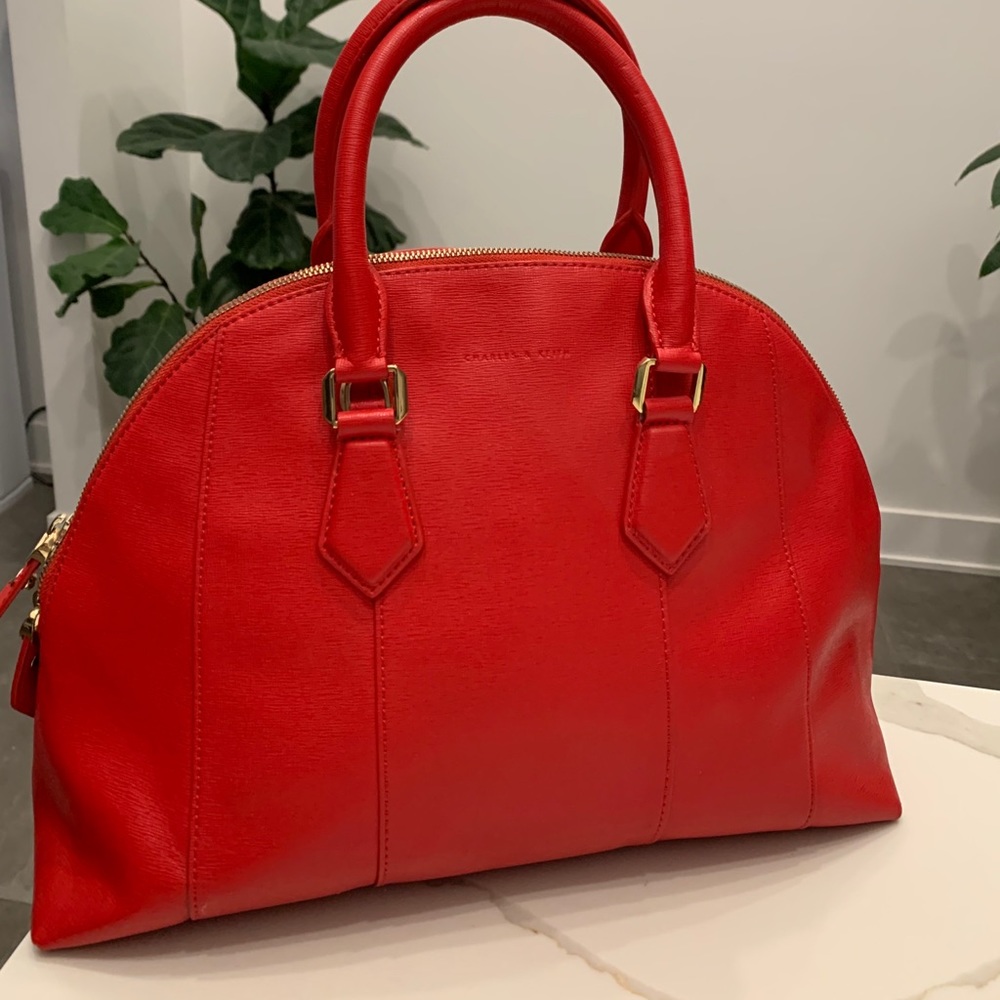 Charles and Keith designer handbag in red